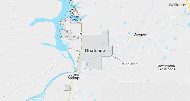 Map of Ohatchee, AL