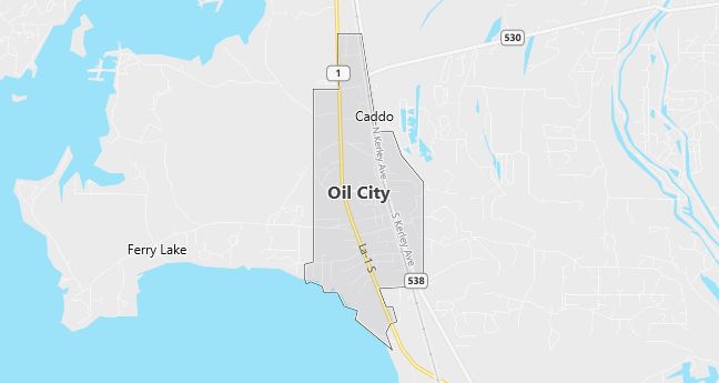 Map of Oil City, LA