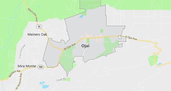 Map of Ojai, CA