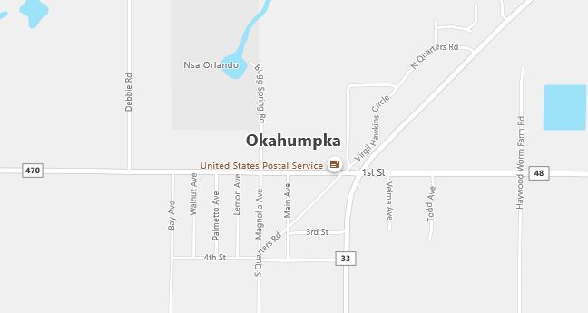 Map of Okahumpka, FL