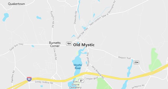 Map of Old Mystic, CT