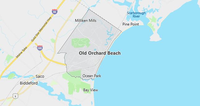 Map of Old Orchard Beach, ME