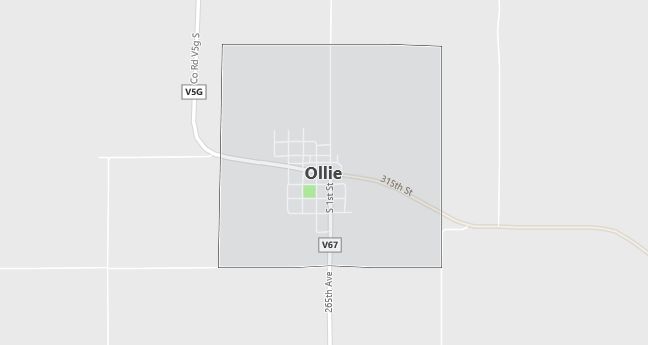 Map of Ollie, IA