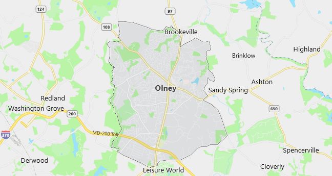 Map of Olney, MD