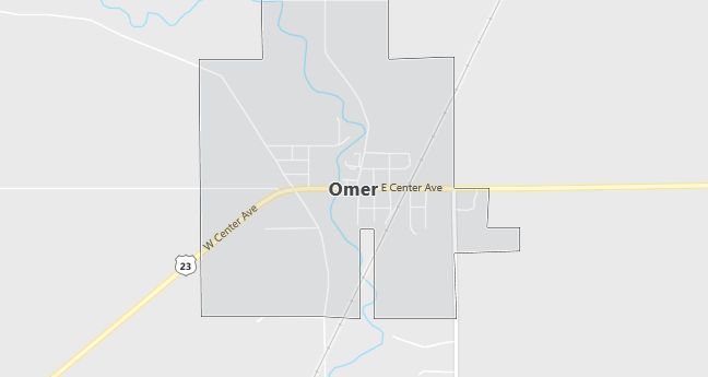 Map of Omer, MI