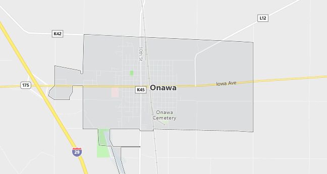 Map of Onawa, IA