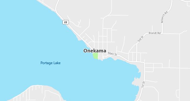 Map of Onekama, MI