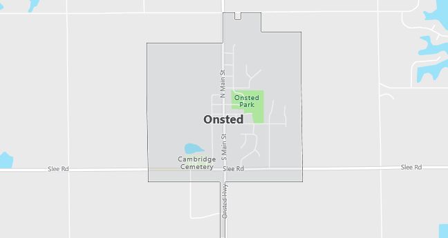 Map of Onsted, MI