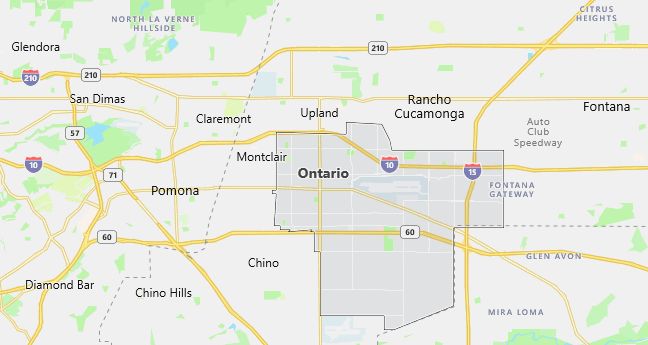 Map of Ontario, CA