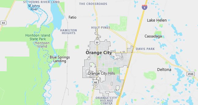 Map of Orange City, FL