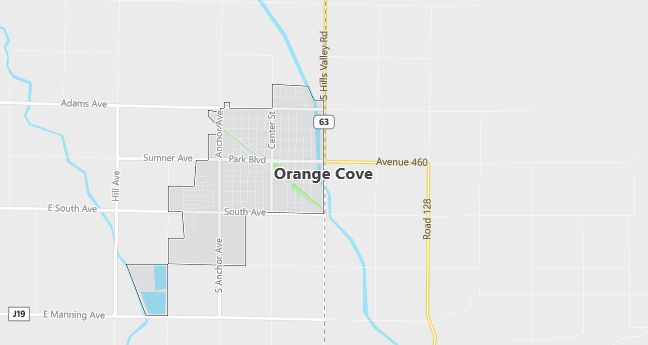 Map of Orange Cove, CA