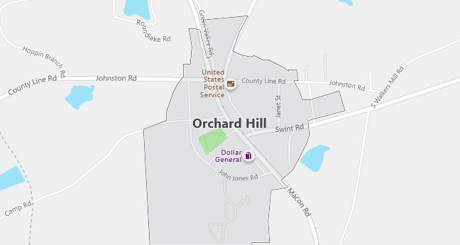 Map of Orchard Hill, GA