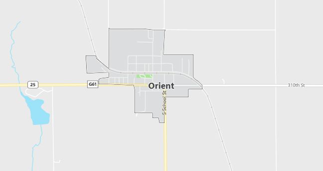 Map of Orient, IA