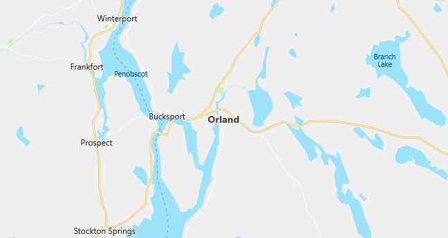 Map of Orland, ME