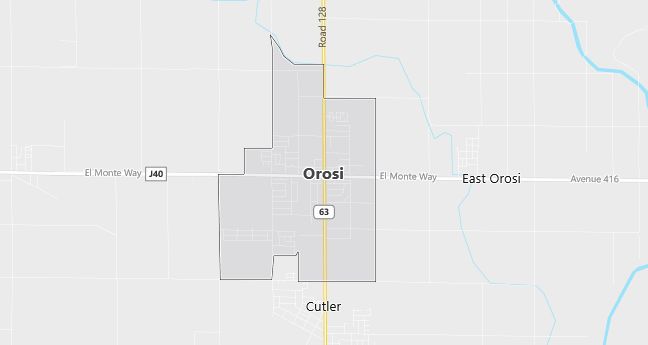 Map of Orosi, CA