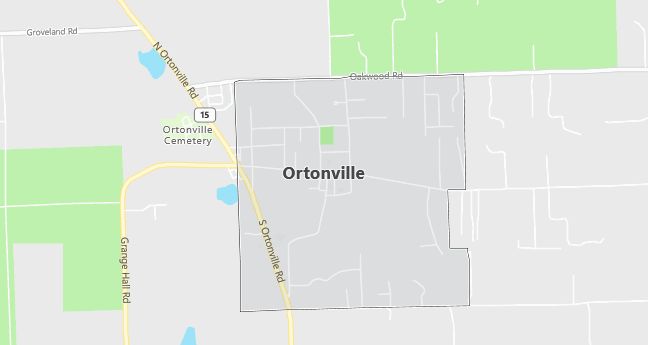 Map of Ortonville, MI