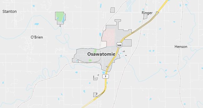 Map of Osawatomie, KS