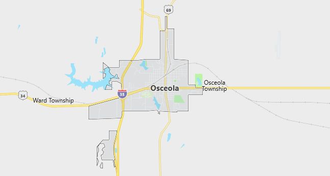 Map of Osceola, IA