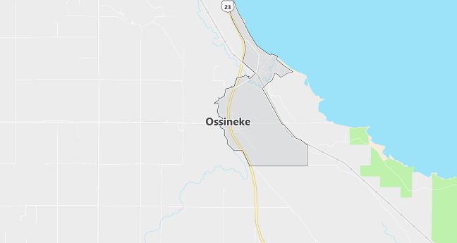 Map of Ossineke, MI