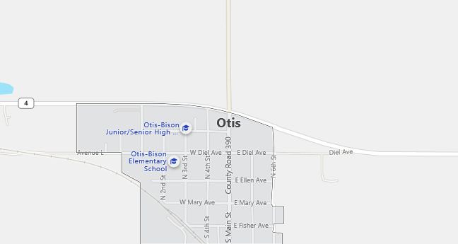 Map of Otis, KS