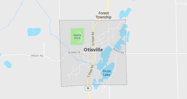 Map of Otisville, MI