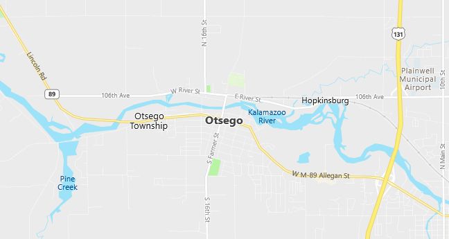 Map of Otsego, MI