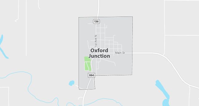 Map of Oxford Junction, IA