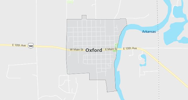 Map of Oxford, KS