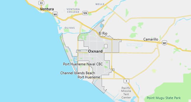 Map of Oxnard, CA