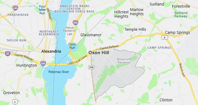 Map of Oxon Hill, MD