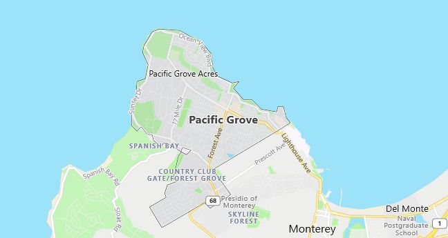 Map of Pacific Grove, CA