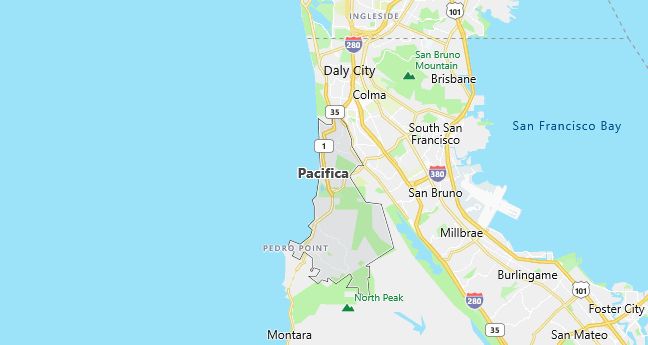 Map of Pacifica, CA