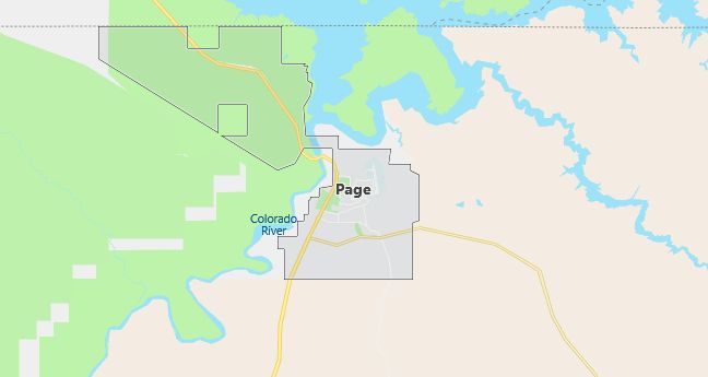 Map of Page, AZ