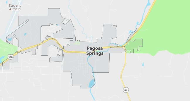 Map of Pagosa Springs, CO