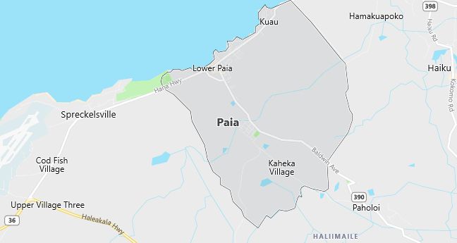 Map of Paia, HI