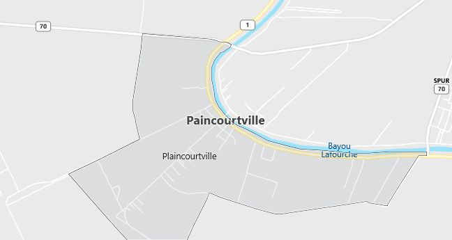 Map of Paincourtville, LA