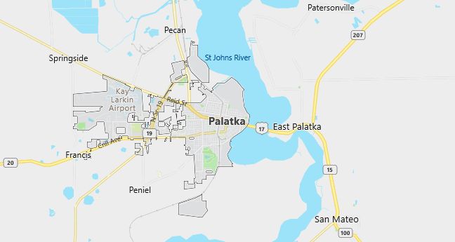 Map of Palatka, FL