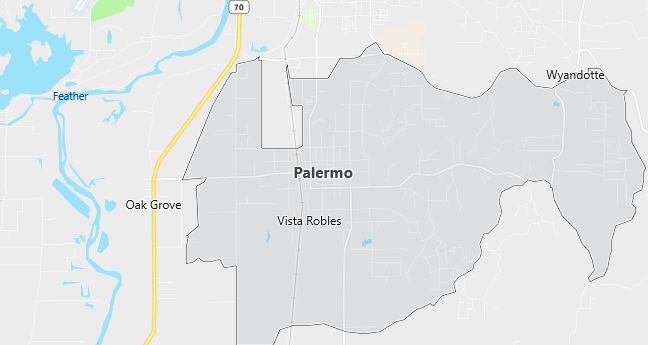 Map of Palermo, CA