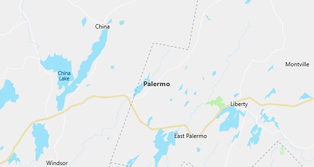 Map of Palermo, ME