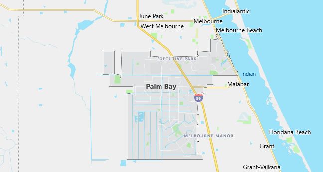 Map of Palm Bay, FL