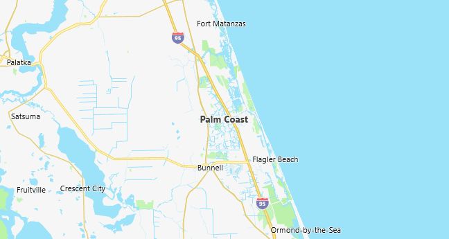 Map of Palm Coast, FL