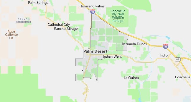 Map of Palm Desert, CA