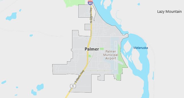 Map of Palmer, AK