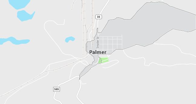 Map of Palmer, MI