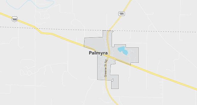 Map of Palmyra, IN