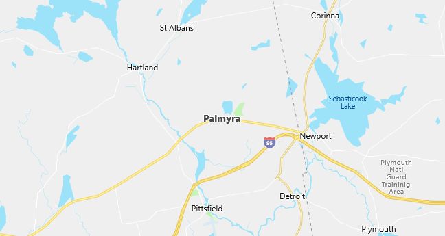 Map of Palmyra, ME