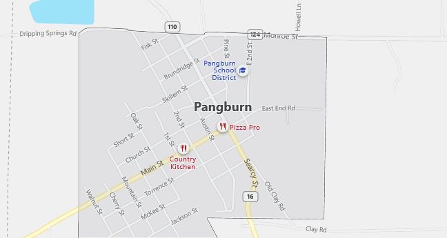 Map of Pangburn, AR