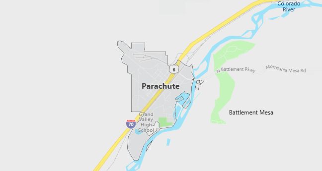 Map of Parachute, CO