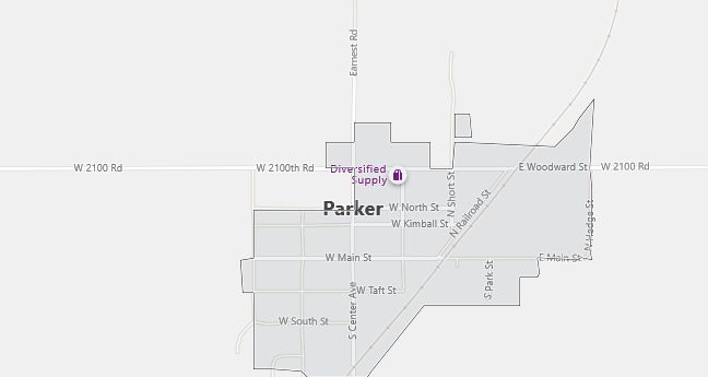 Map of Parker, KS