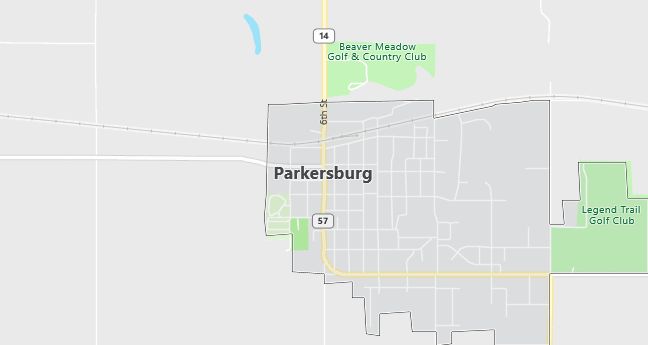 Map of Parkersburg, IA